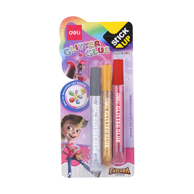 LIPICI LICHID GLITTER CLASIC 3 CULORI*12ML DELI LIPICI LICHID GLITTER CLASIC 3 CULORI*12ML DELI